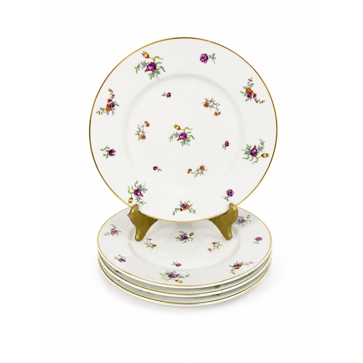 Dinner Plates Set 4 Haviland Migonette Limoges France Replacement China French Floral Bone Vintage Wedding