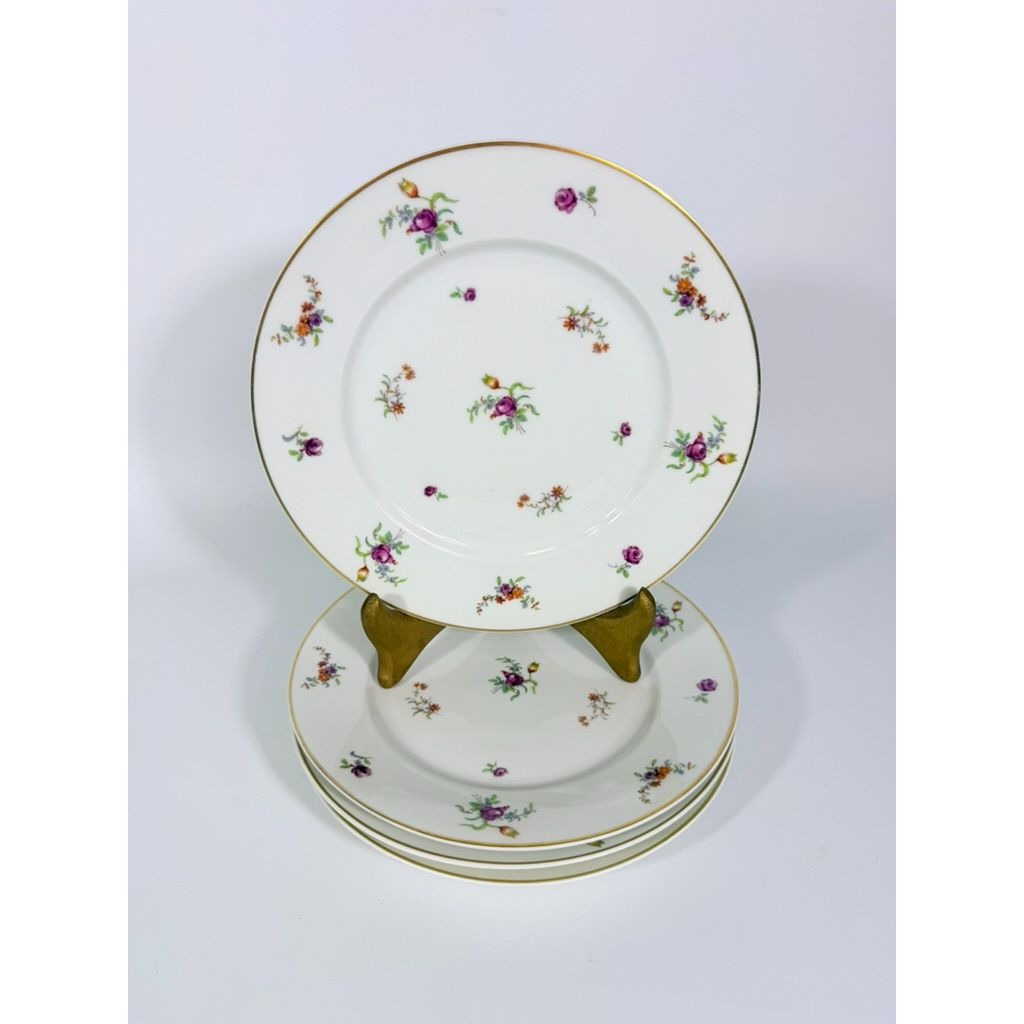 Dinner Plates Set 4 Haviland Migonette Limoges France Replacement China French Floral Bone Vintage Wedding