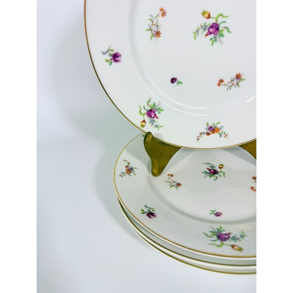 Dinner Plates Set 4 Haviland Migonette Limoges France Replacement China French Floral Bone Vintage Wedding