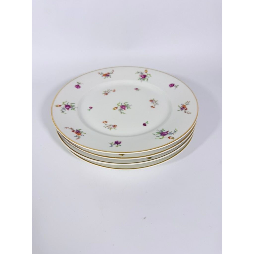 Dinner Plates Set 4 Haviland Migonette Limoges France Replacement China French Floral Bone Vintage Wedding