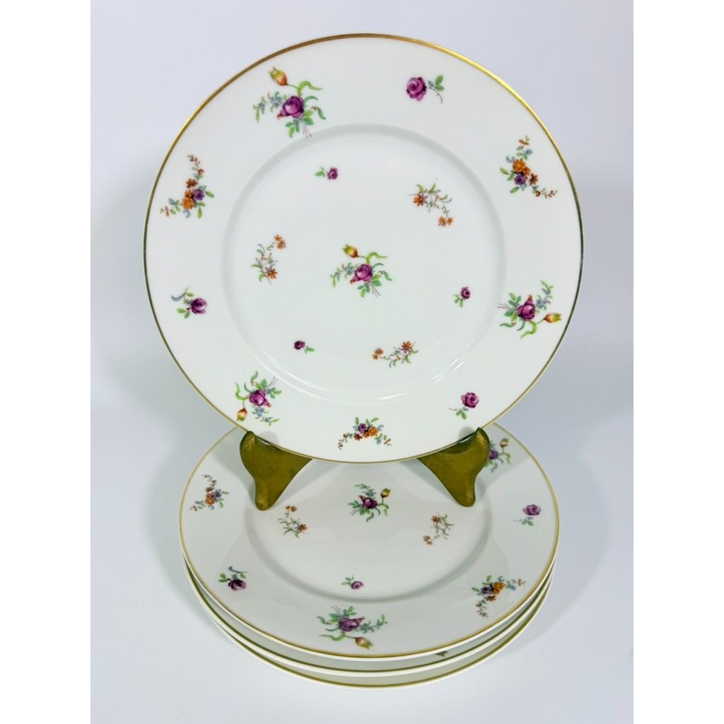 Dinner Plates Set 4 Haviland Migonette Limoges France Replacement China French Floral Bone Vintage Wedding