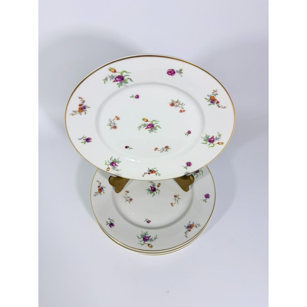 Dinner Plates Set 4 Haviland Migonette Limoges France Replacement China French Floral Bone Vintage Wedding