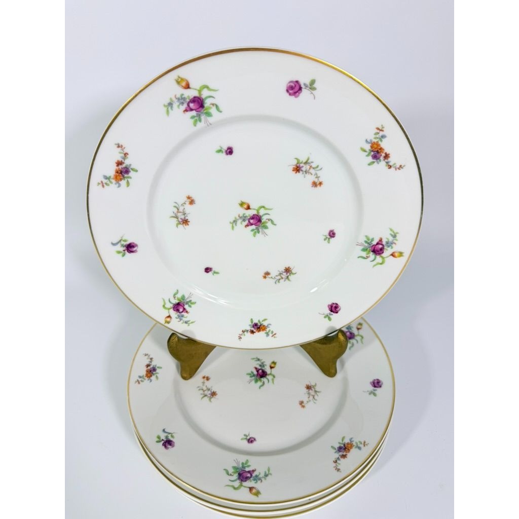 Dinner Plates Set 4 Haviland Migonette Limoges France Replacement China French Floral Bone Vintage Wedding