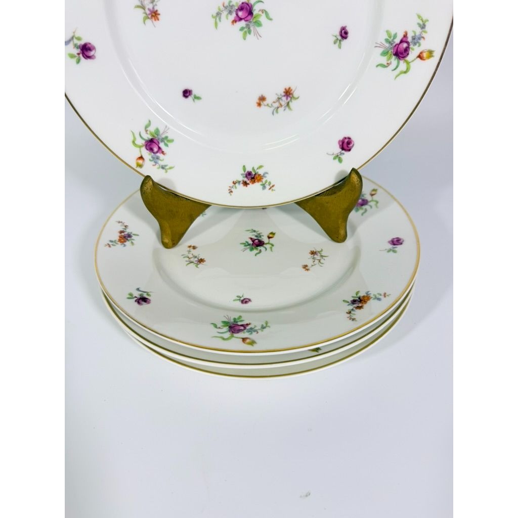 Dinner Plates Set 4 Haviland Migonette Limoges France Replacement China French Floral Bone Vintage Wedding