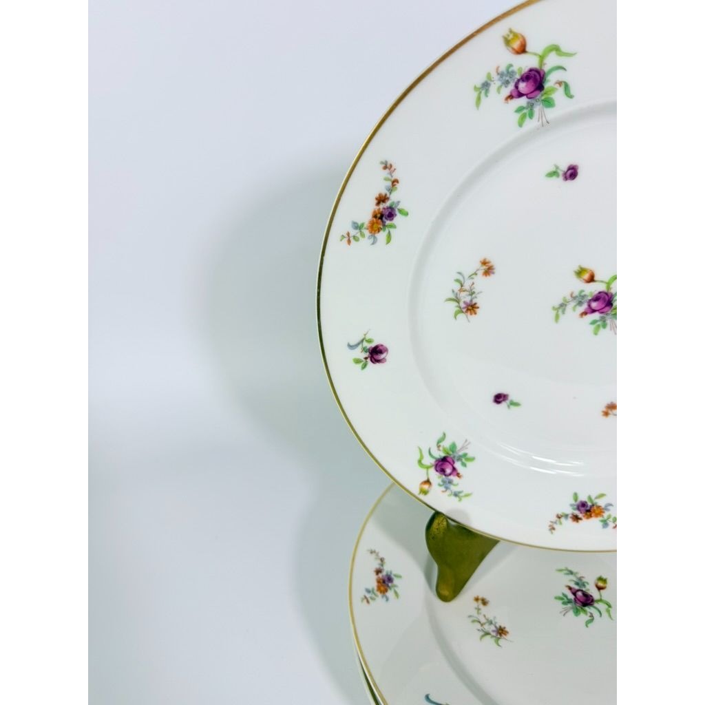 Dinner Plates Set 4 Haviland Migonette Limoges France Replacement China French Floral Bone Vintage Wedding