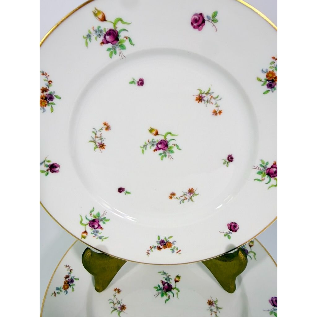 Dinner Plates Set 4 Haviland Migonette Limoges France Replacement China French Floral Bone Vintage Wedding