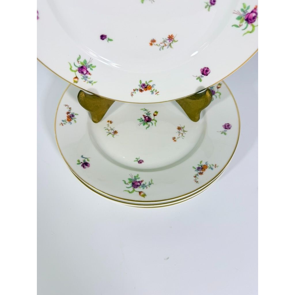 Dinner Plates Set 4 Haviland Migonette Limoges France Replacement China French Floral Bone Vintage Wedding