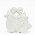 Christmas Tree Ornament Caroling Angels Haviland Limoges Signed France 1982 Artisit SIgned Vintage Poreceain Holiday Seasonal White Choir