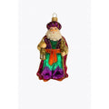 Hand. Blown Santal Christmas Ornament Christopher Radko Style Vintage Hand Painted Royal Old World Holiday Seasonal