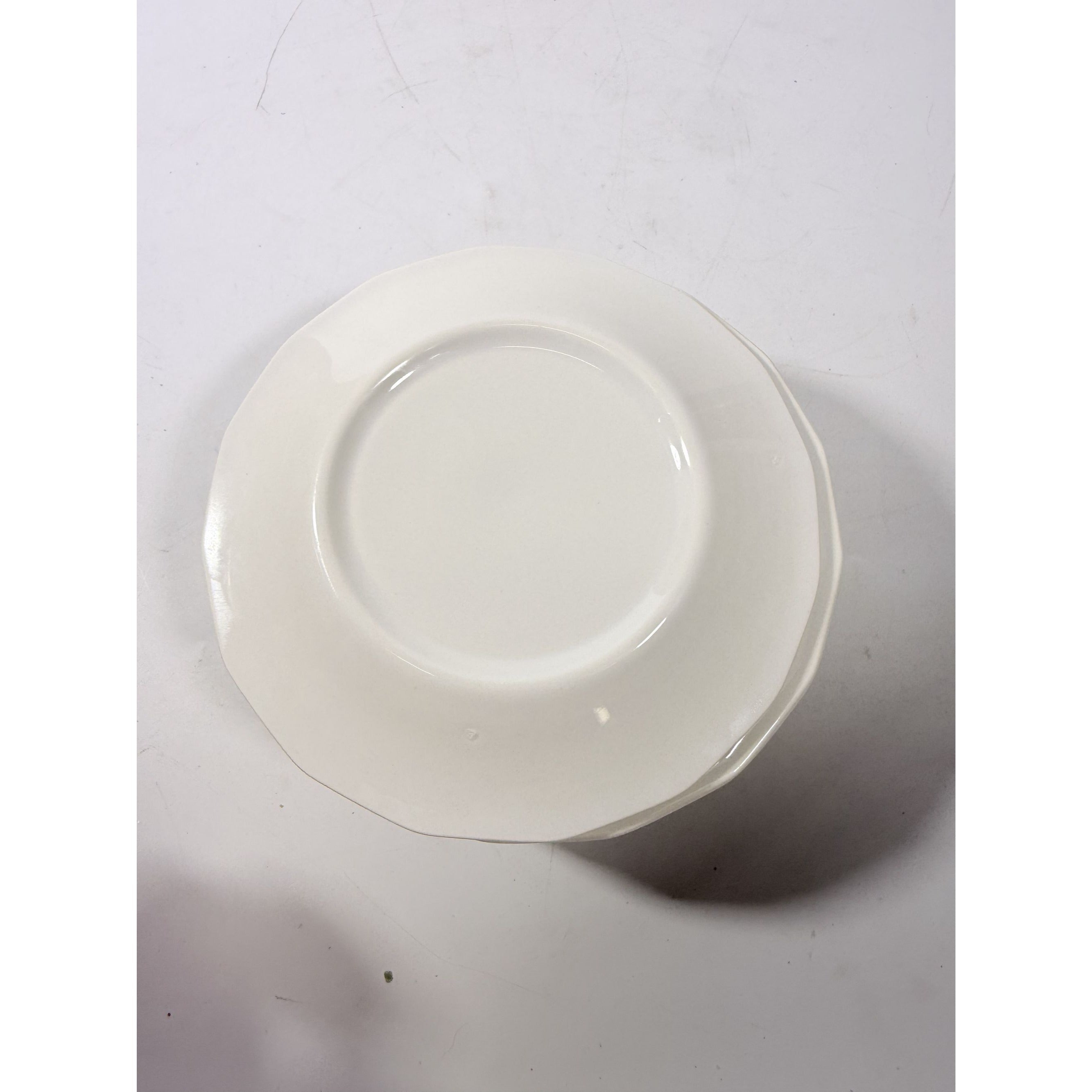 Ironstone Bread and Butter Plates Homer Laughlin White Dover Set 8 Stoneware Traditional Replacement China Vintage Coffee Tea