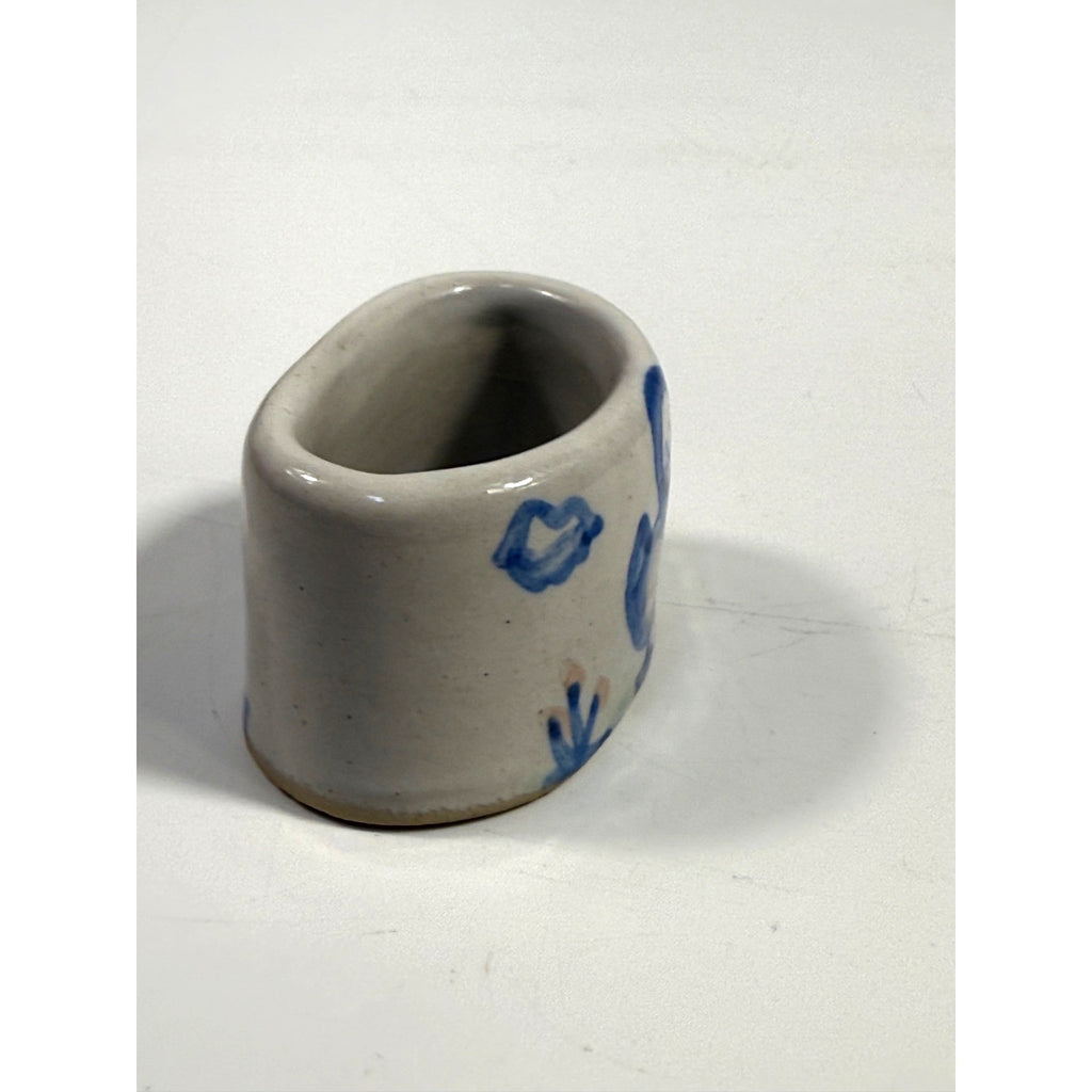 MA Hadley Pottery Stoneware Napkin Ring Duck USA Replacement China Tableware Kitchenware Servingware Kitchen Dining Collectible