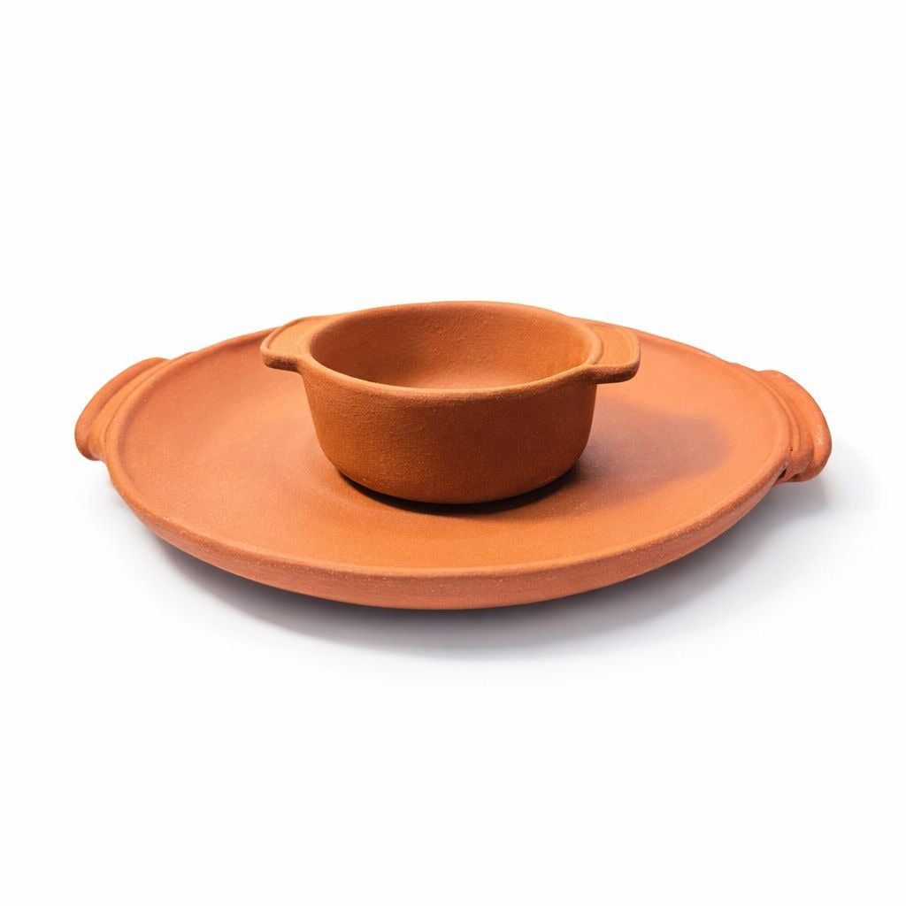 Terra Cotta Nacho Platter Pottery Baker Set Vintage Bob Curry Potter Clay Cooking Kitchenware Baking Dish Salsa Ovenware Serving Dish