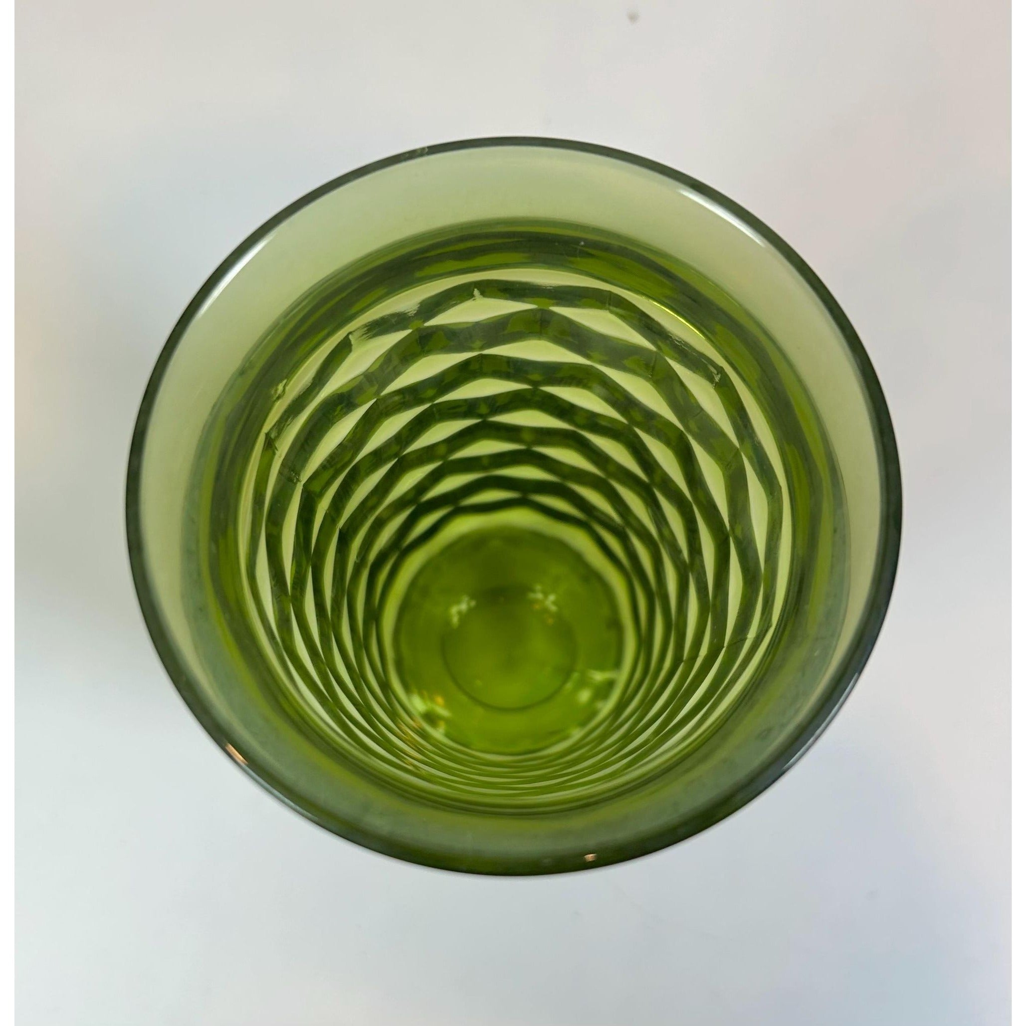 Drinking Glasses Water Ice Tea | Indiana Glassware Colony Whitehall Cubist  Avocado Green| Vintage Kitchen Mid Century Retro Barware Footed