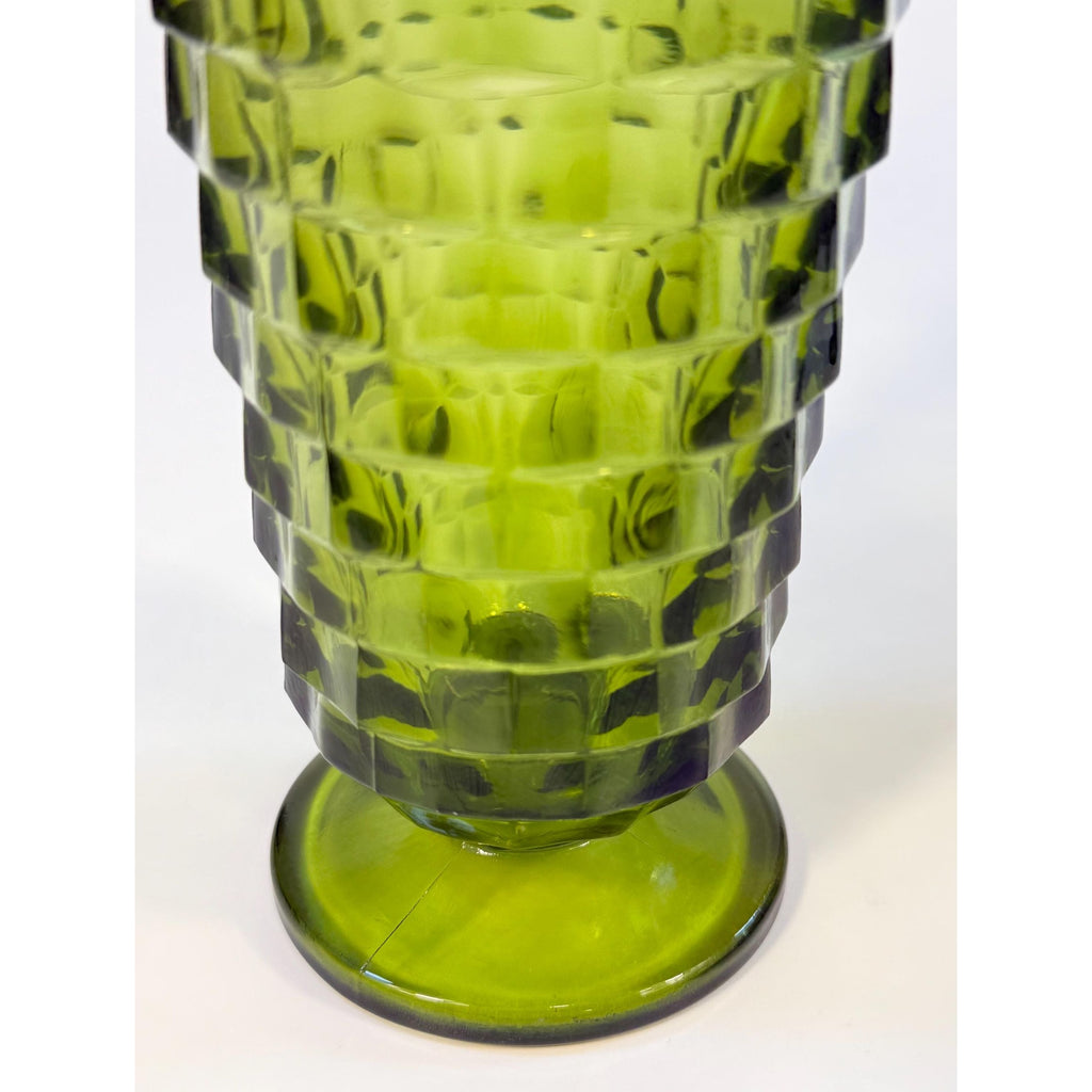 Drinking Glasses Water Ice Tea | Indiana Glassware Colony Whitehall Cubist  Avocado Green| Vintage Kitchen Mid Century Retro Barware Footed