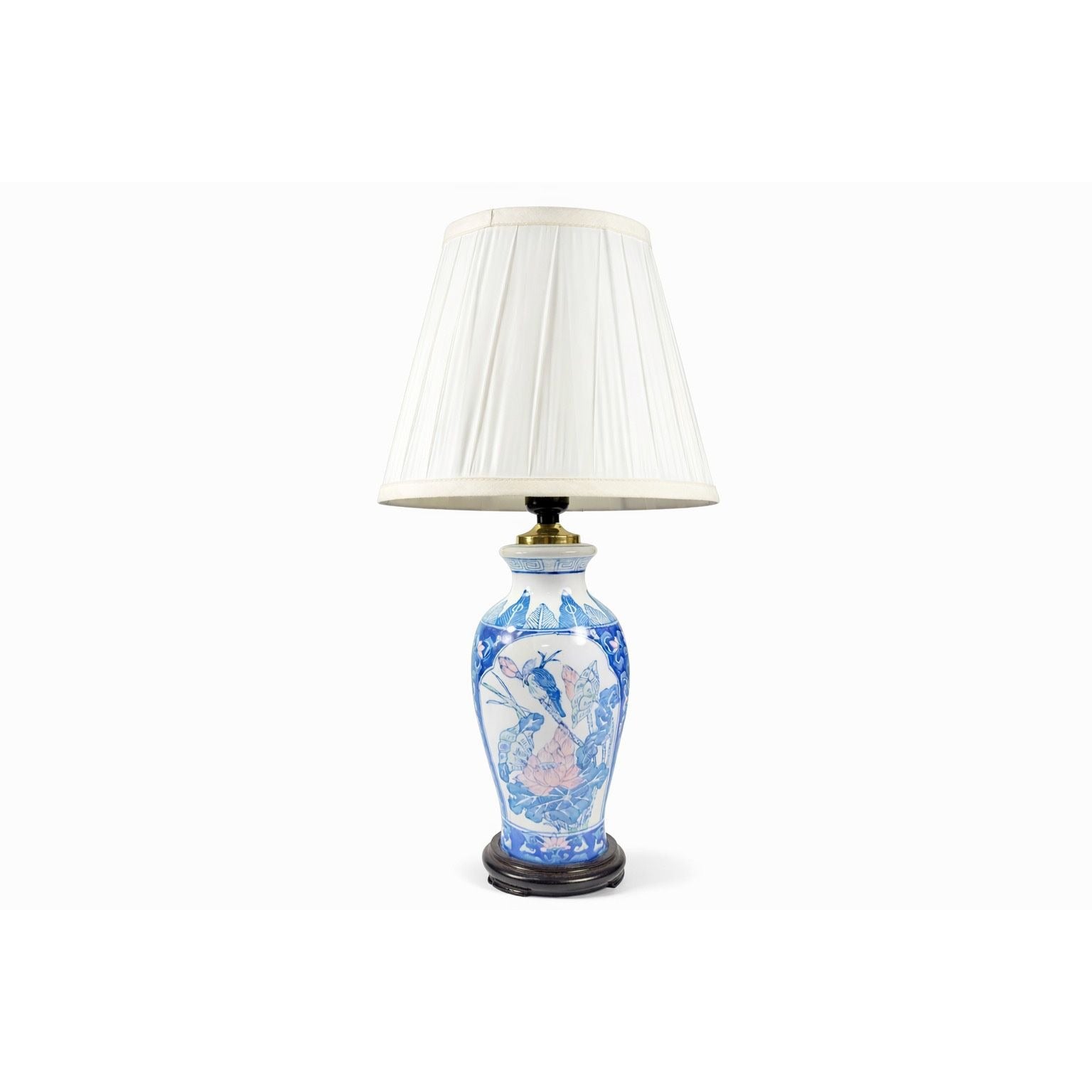 Table Desk Accent Lamp Chinosiere Bird and Botanical Vintage Lighting Hand Painted Oriental Home Decor Grand Millennial Traditional