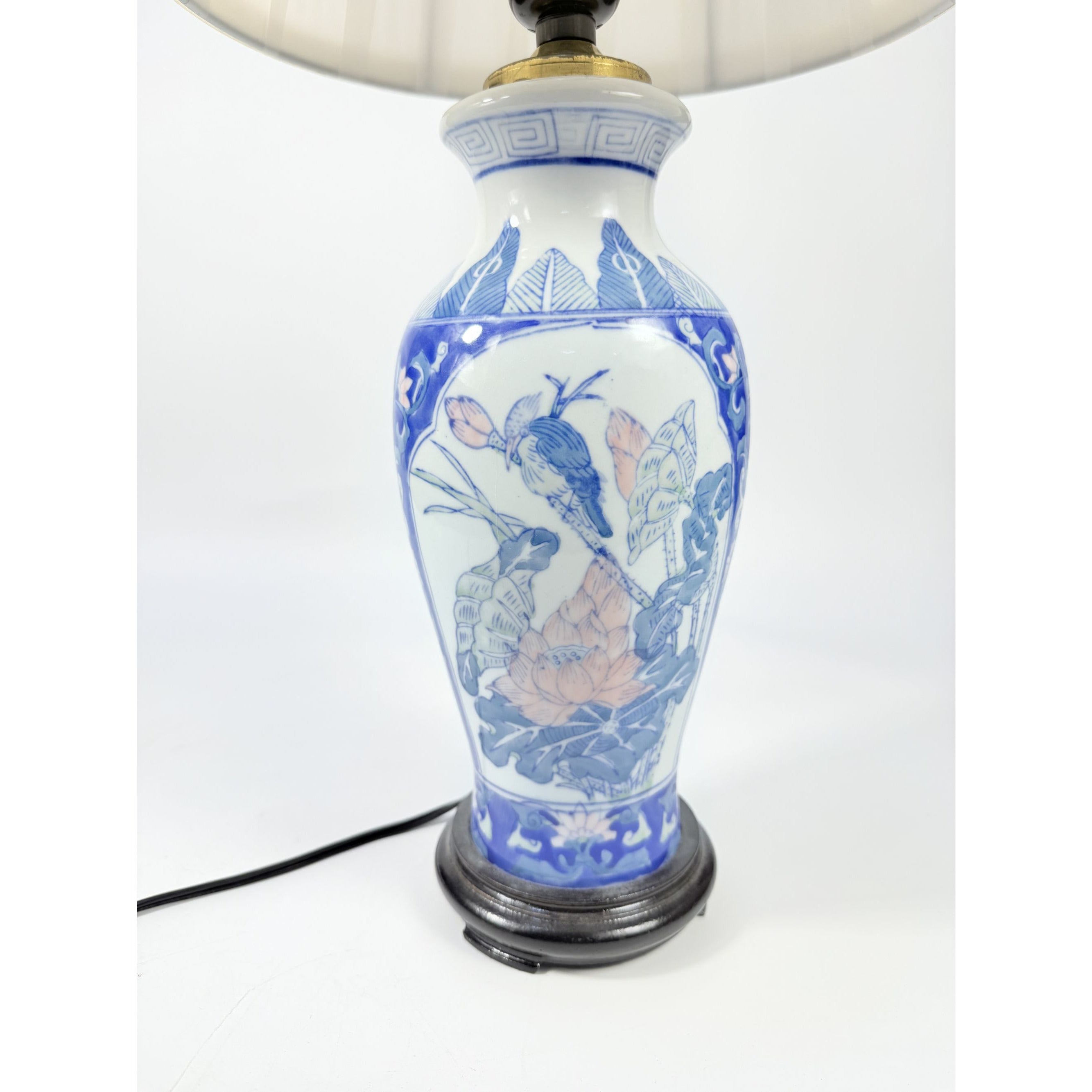Table Desk Accent Lamp Chinosiere Bird and Botanical Vintage Lighting Hand Painted Oriental Home Decor Grand Millennial Traditional