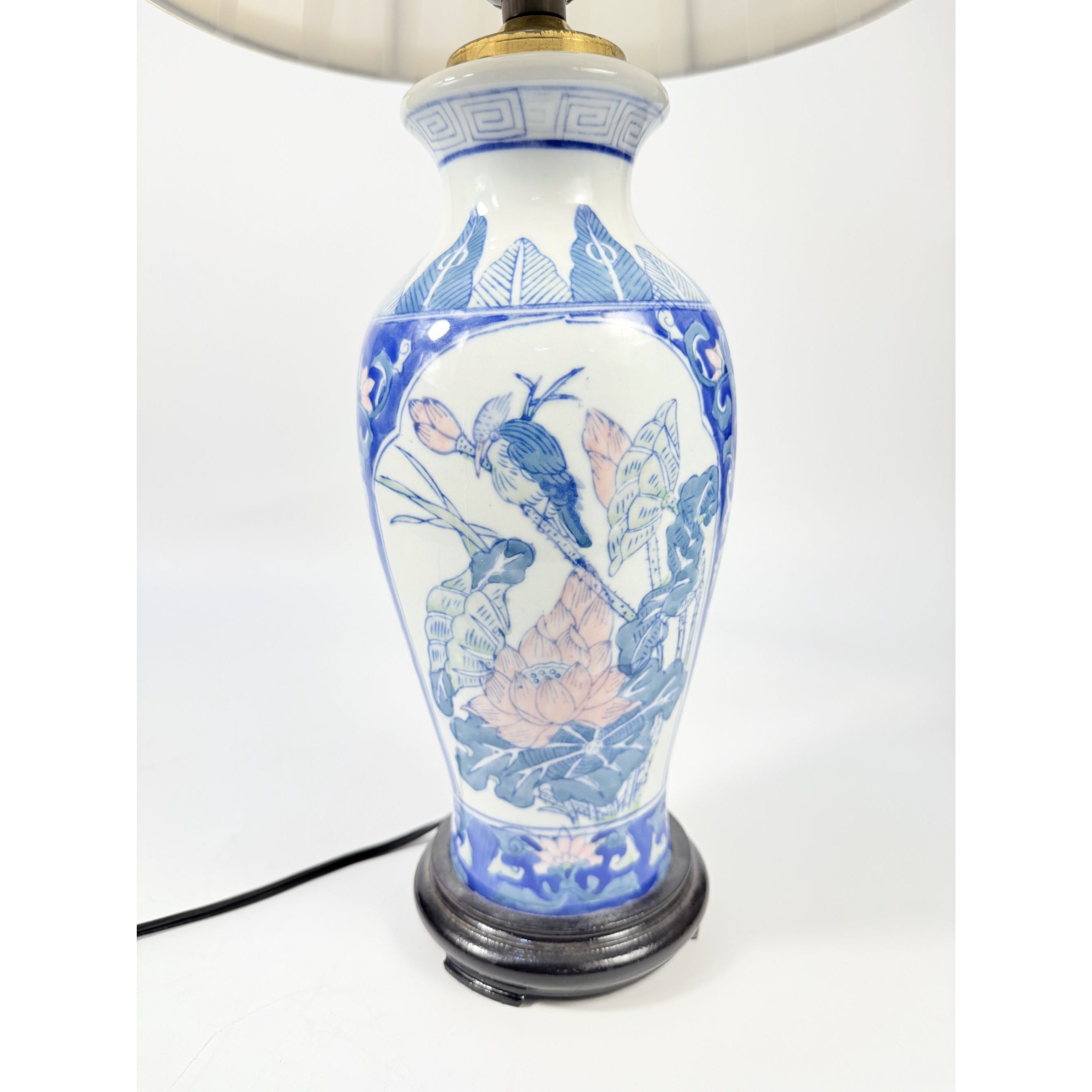 Table Desk Accent Lamp Chinosiere Bird and Botanical Vintage Lighting Hand Painted Oriental Home Decor Grand Millennial Traditional