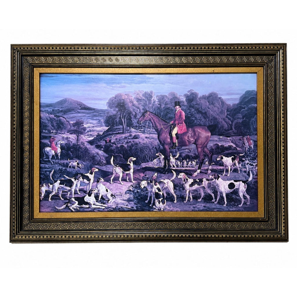 Art Print Hunting Scene Ralph Lamberton and His Hounds by James Ward Large Ralph Lauren Style Home Wall Decor Country Club Hunting Lodge