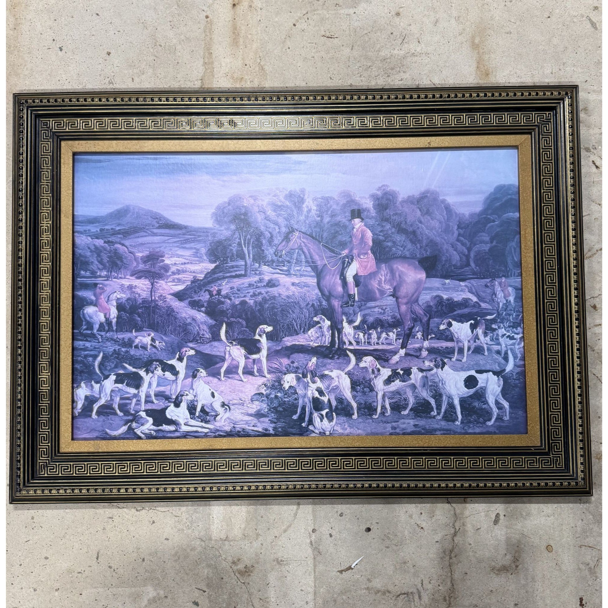Art Print Hunting Scene Ralph Lamberton and His Hounds by James Ward Large Ralph Lauren Style Home Wall Decor Country Club Hunting Lodge