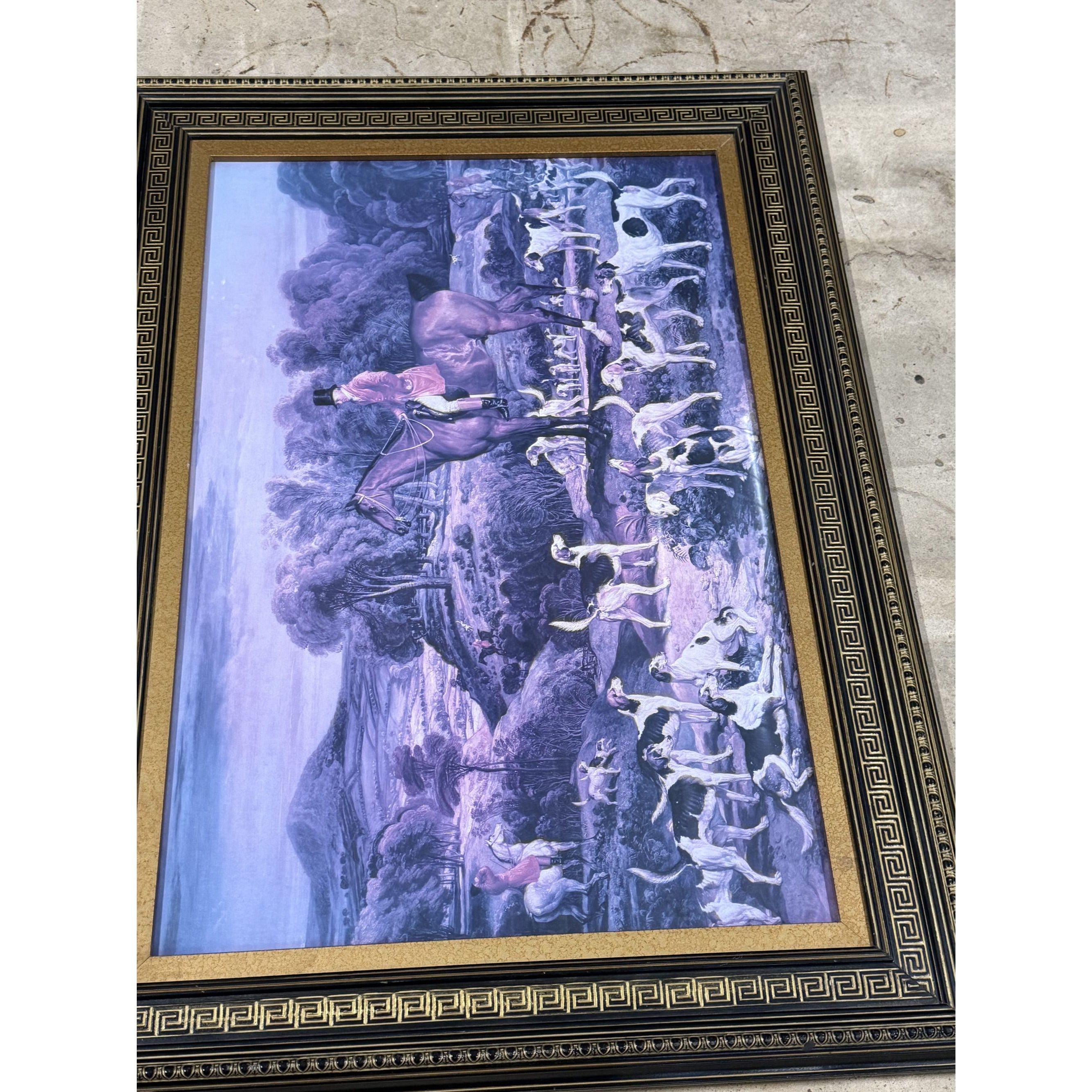Art Print Hunting Scene Ralph Lamberton and His Hounds by James Ward Large Ralph Lauren Style Home Wall Decor Country Club Hunting Lodge