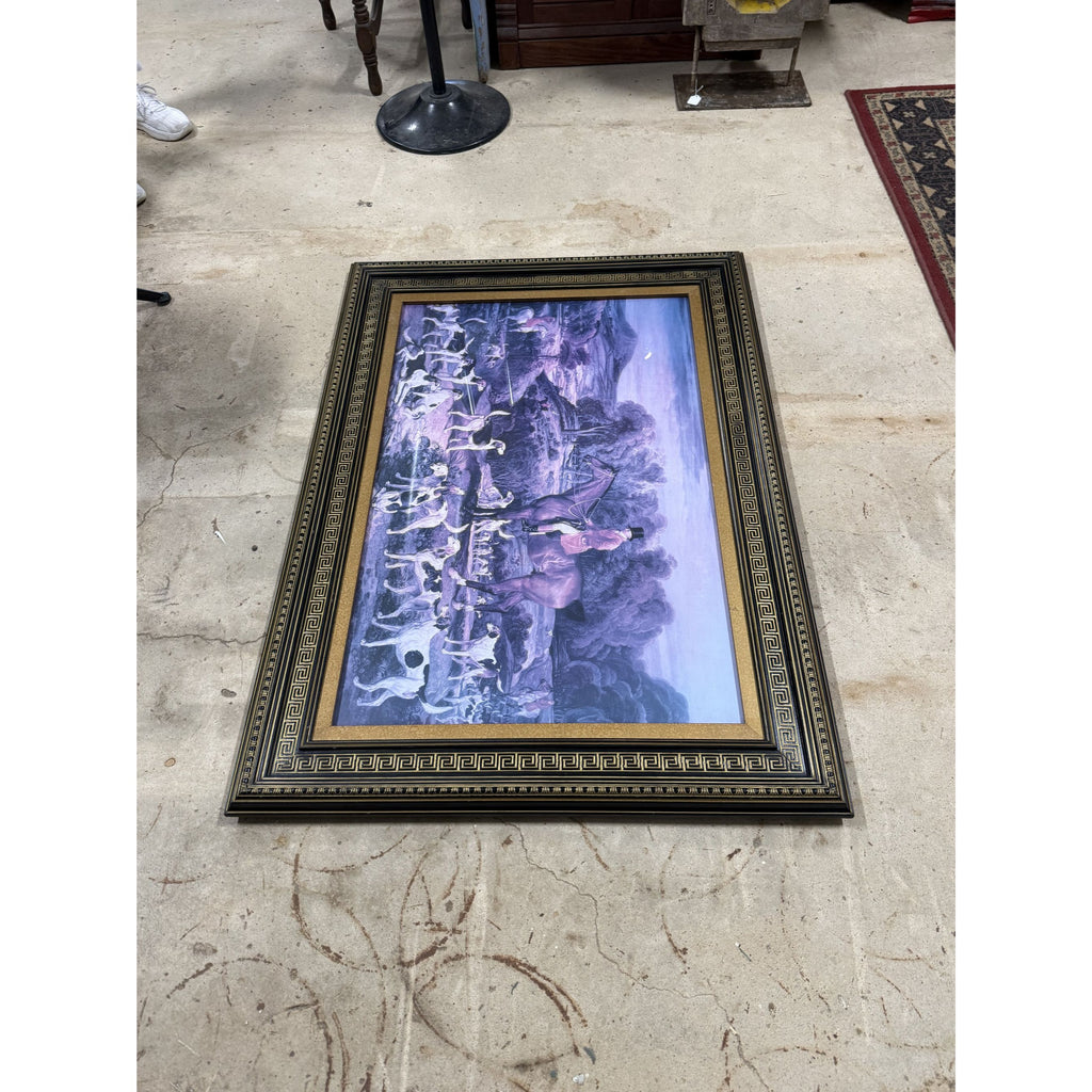 Art Print Hunting Scene Ralph Lamberton and His Hounds by James Ward Large Ralph Lauren Style Home Wall Decor Country Club Hunting Lodge