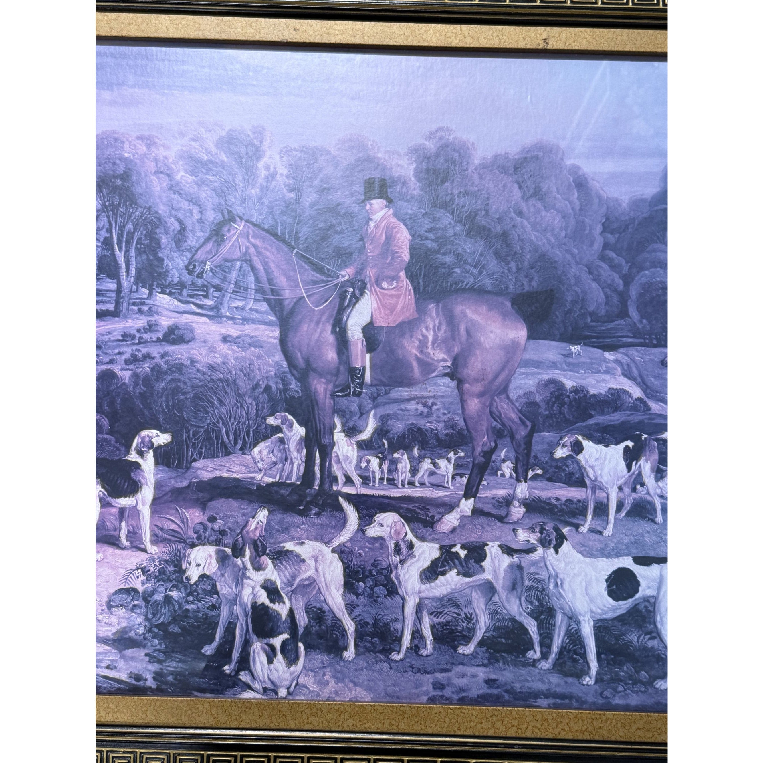 Art Print Hunting Scene Ralph Lamberton and His Hounds by James Ward Large Ralph Lauren Style Home Wall Decor Country Club Hunting Lodge