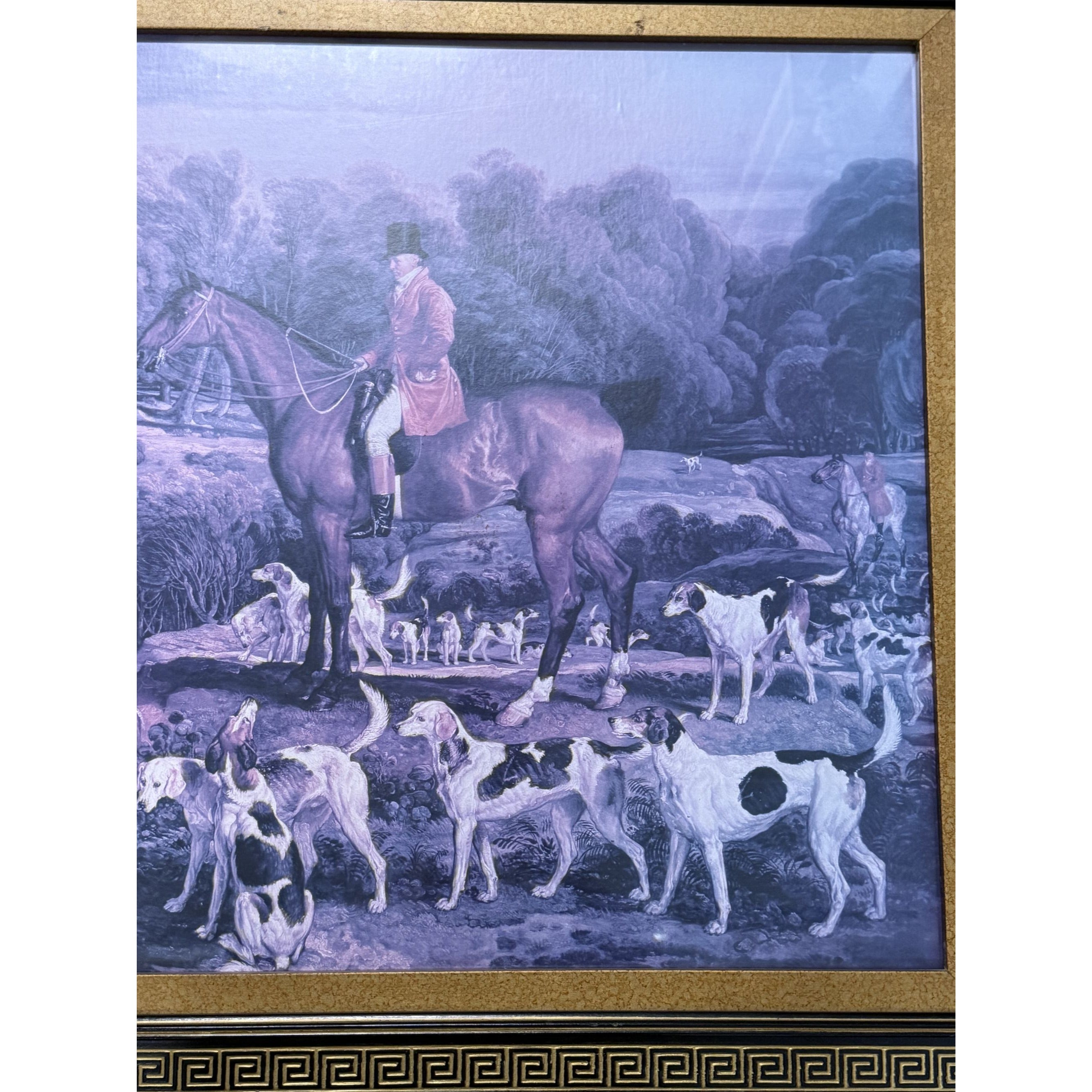 Art Print Hunting Scene Ralph Lamberton and His Hounds by James Ward Large Ralph Lauren Style Home Wall Decor Country Club Hunting Lodge