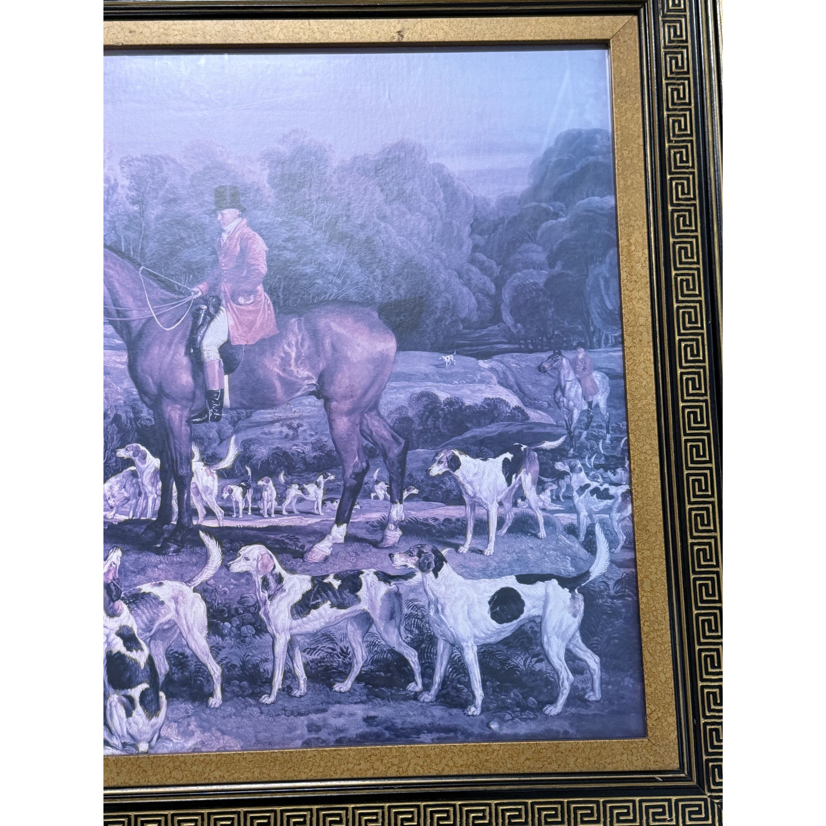 Art Print Hunting Scene Ralph Lamberton and His Hounds by James Ward Large Ralph Lauren Style Home Wall Decor Country Club Hunting Lodge