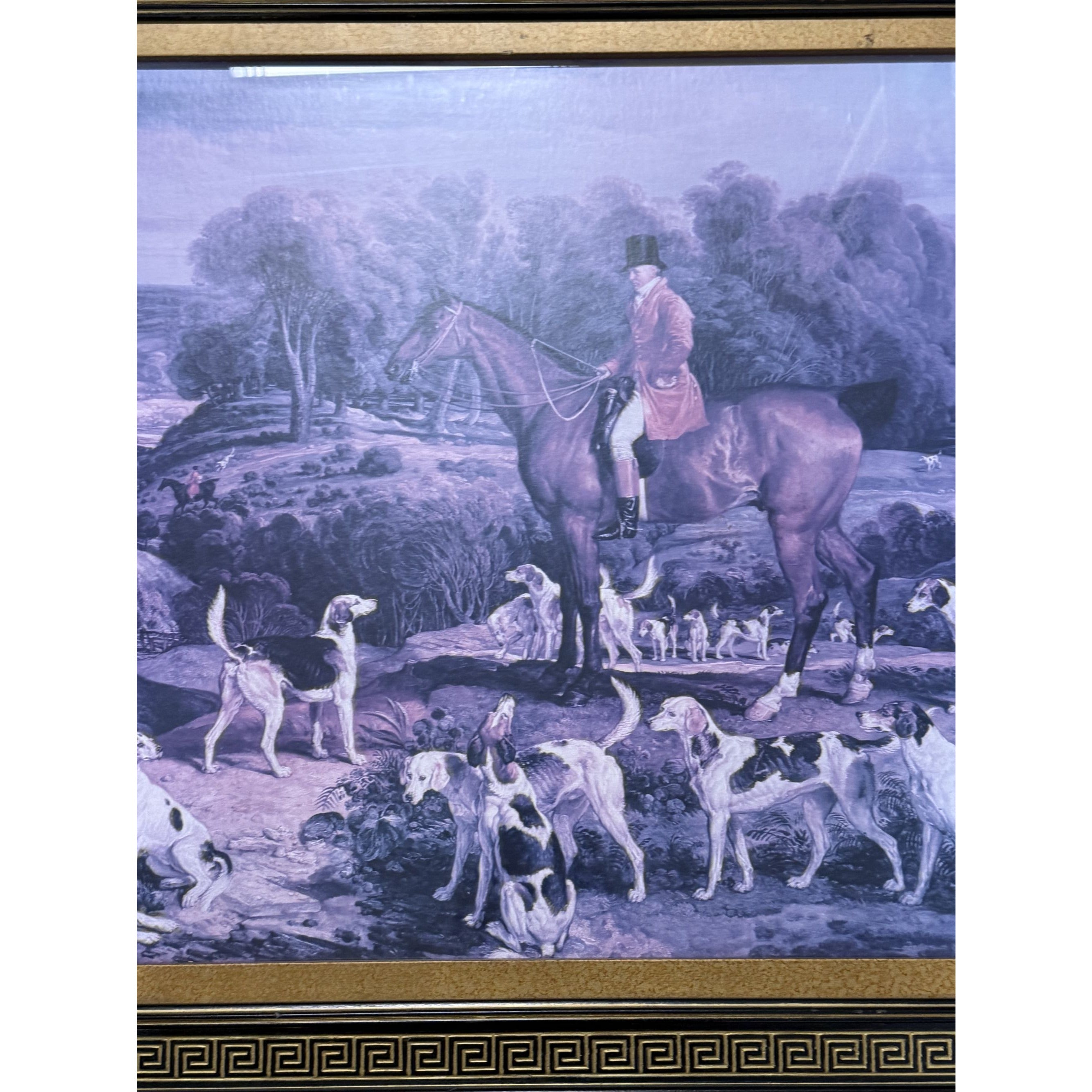 Art Print Hunting Scene Ralph Lamberton and His Hounds by James Ward Large Ralph Lauren Style Home Wall Decor Country Club Hunting Lodge