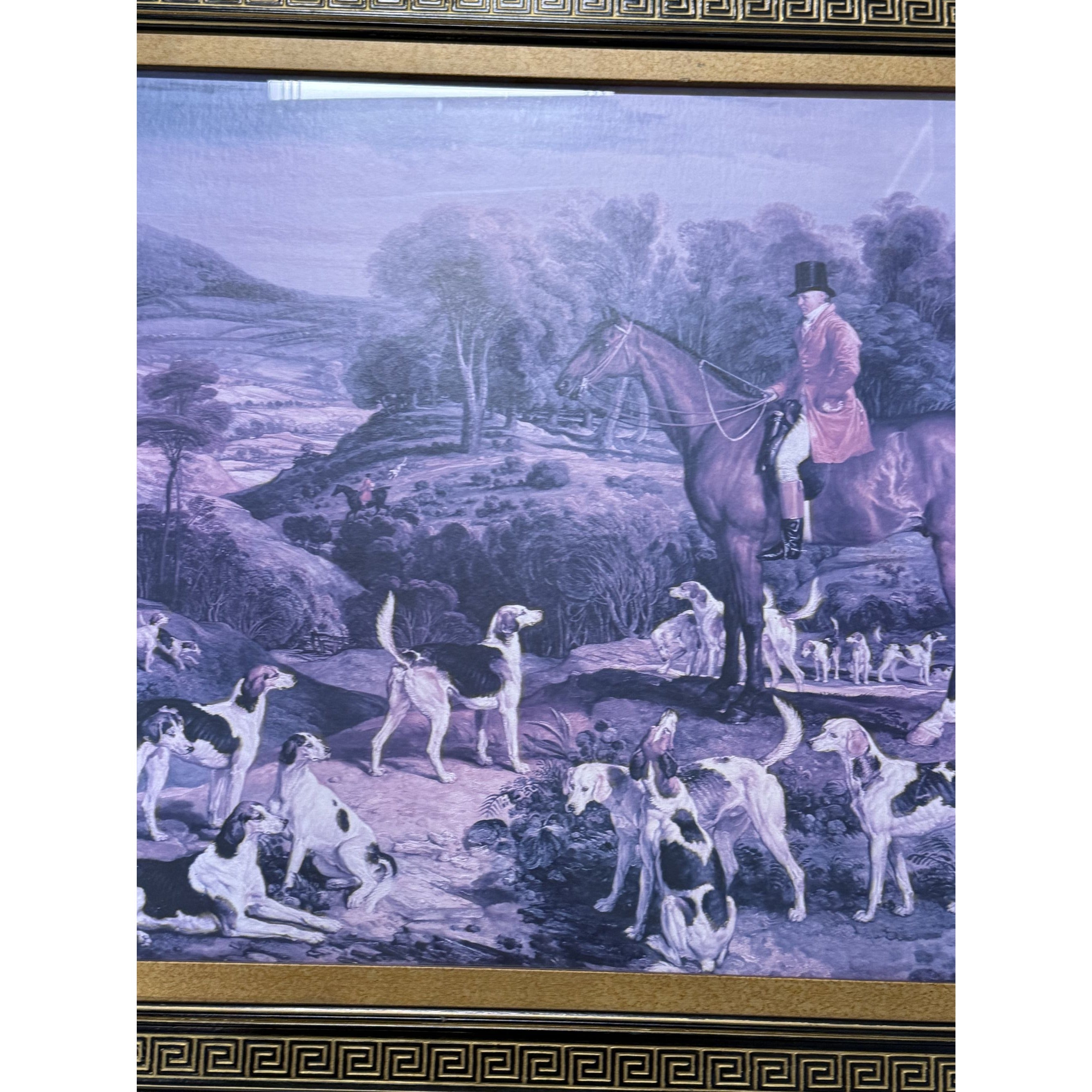 Art Print Hunting Scene Ralph Lamberton and His Hounds by James Ward Large Ralph Lauren Style Home Wall Decor Country Club Hunting Lodge