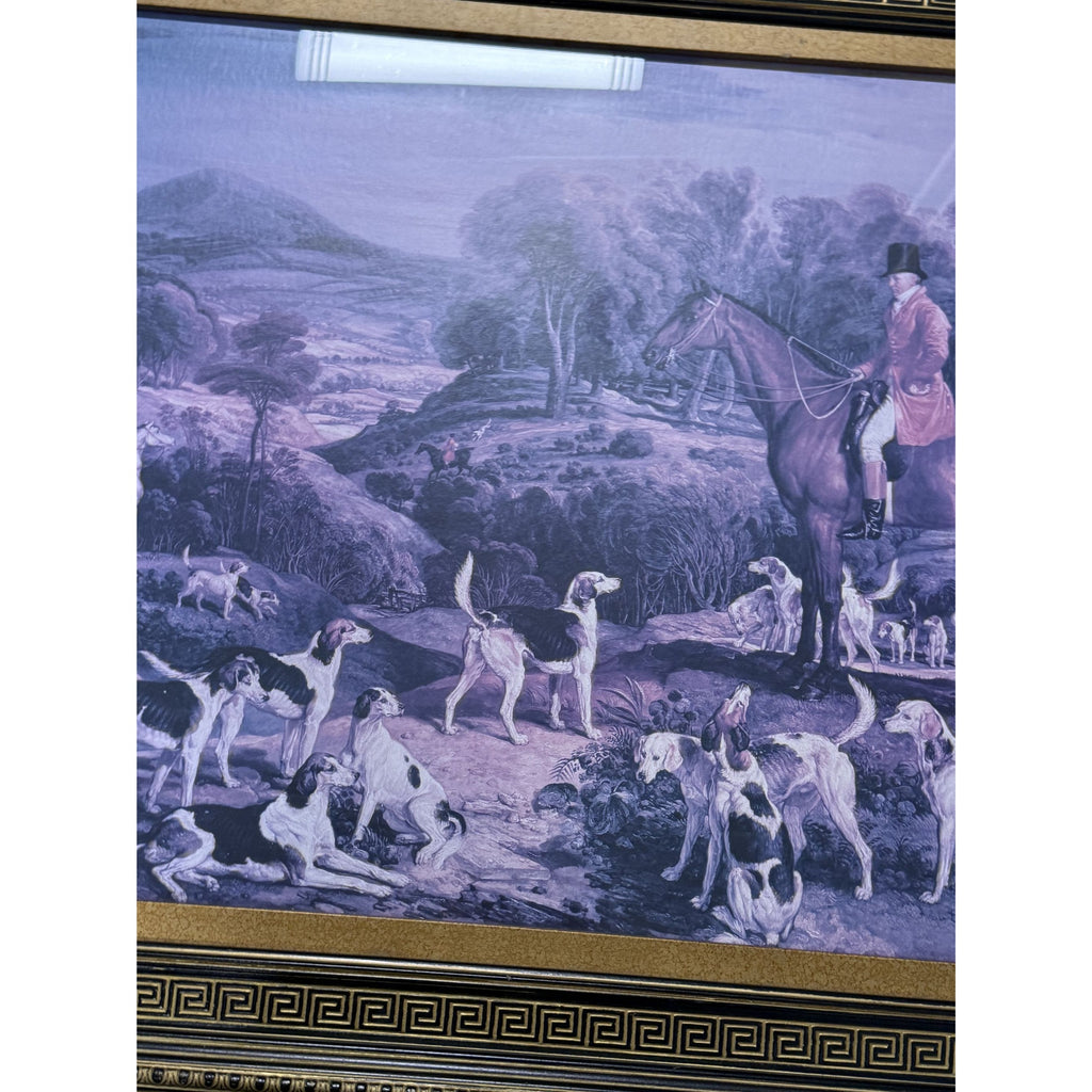 Art Print Hunting Scene Ralph Lamberton and His Hounds by James Ward Large Ralph Lauren Style Home Wall Decor Country Club Hunting Lodge