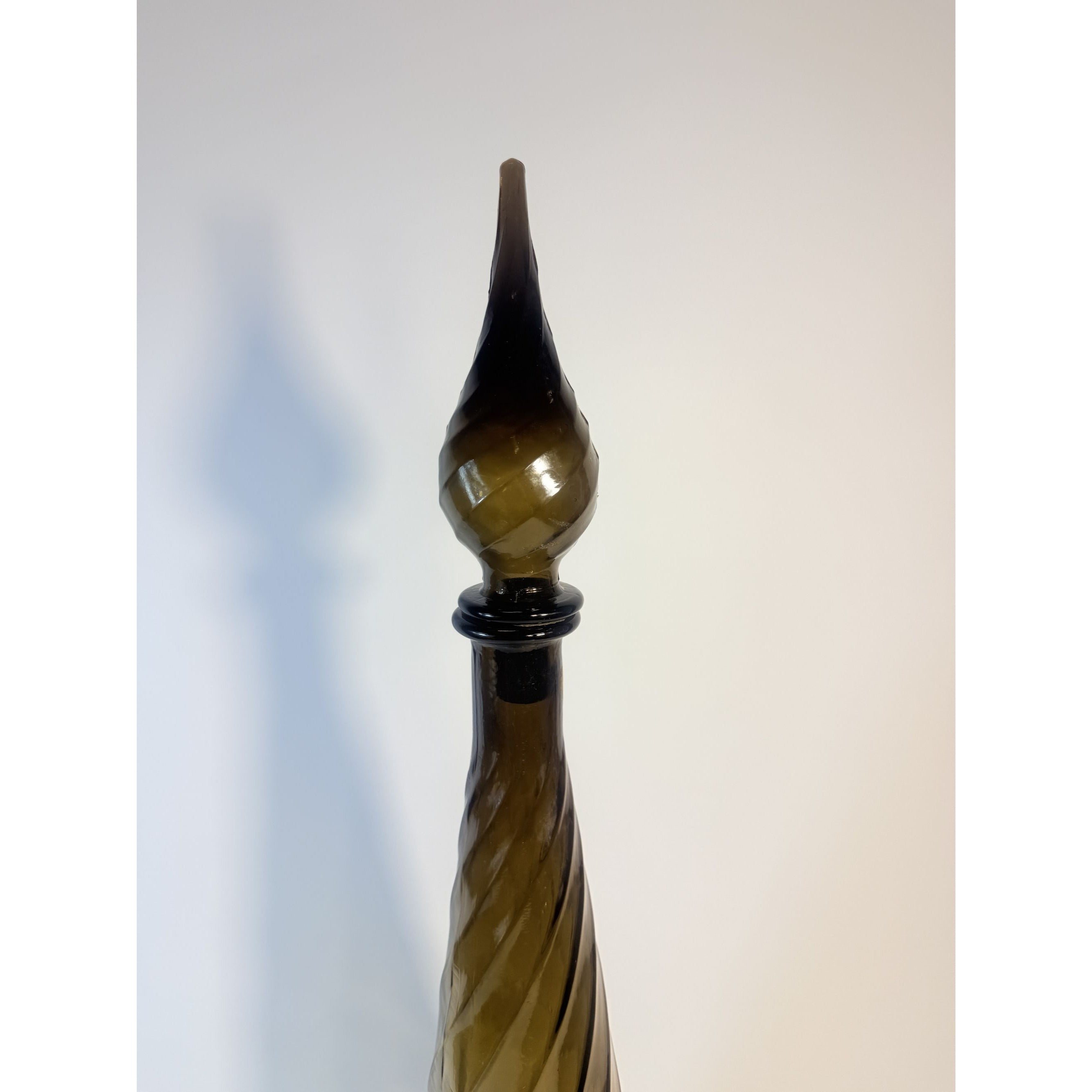 Decanter Liquor Bottle Decanter Empoli Vintage Swirl Guildcraft Grey Smoky Mid Century Home Decor Decorative Accents Collectible Barware