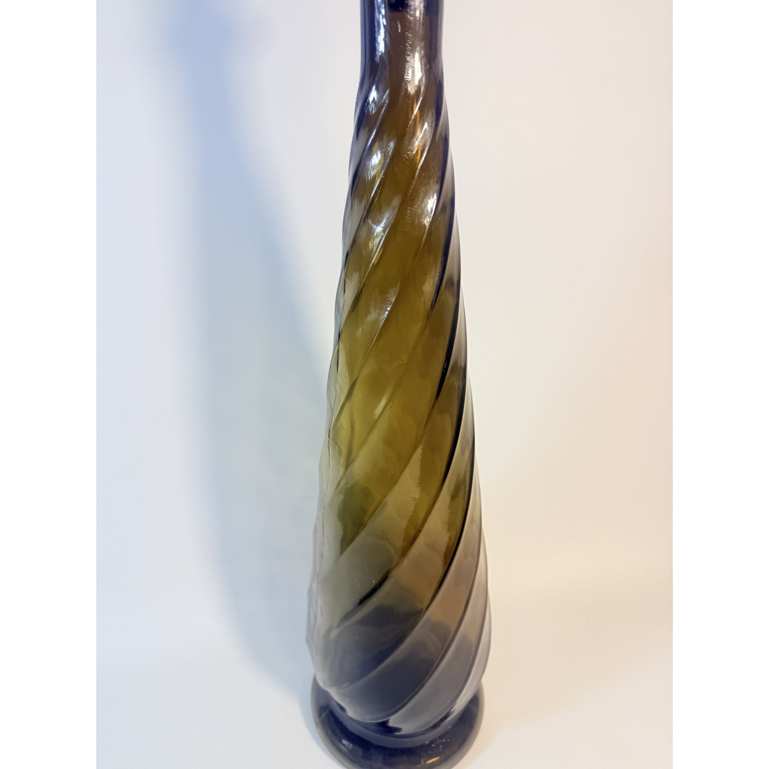 Decanter Liquor Bottle Decanter Empoli Vintage Swirl Guildcraft Grey Smoky Mid Century Home Decor Decorative Accents Collectible Barware
