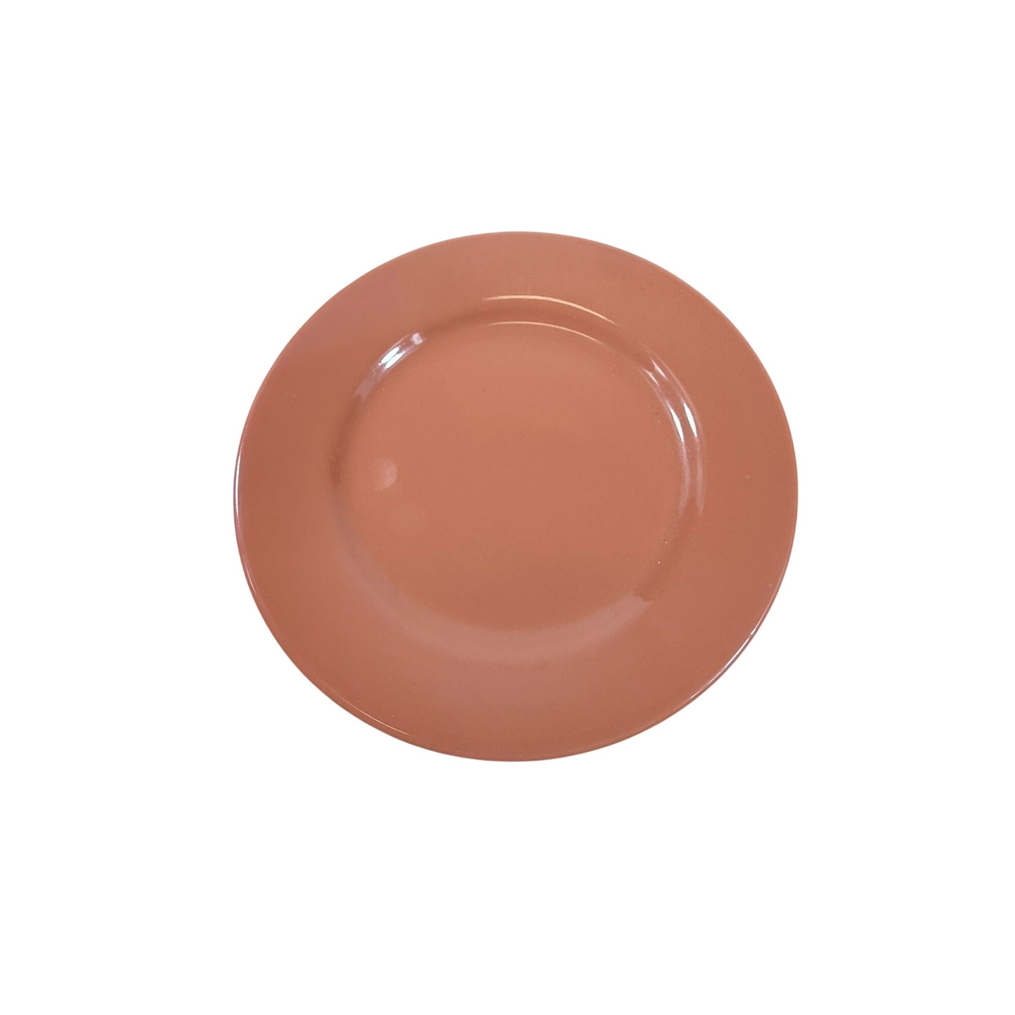 Stoneware Salad Plates Restaurant Flamingo Rose Olmos industria uruguaya Set 6 Vintage Mid Century Replacement China Diner Coral Pink