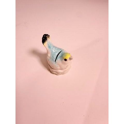 Place Card Holders Figural Birds Pastel Peach Robin Egg Blue Set 6  Fitz and Floyd Paisley Park Tableware Replacement China