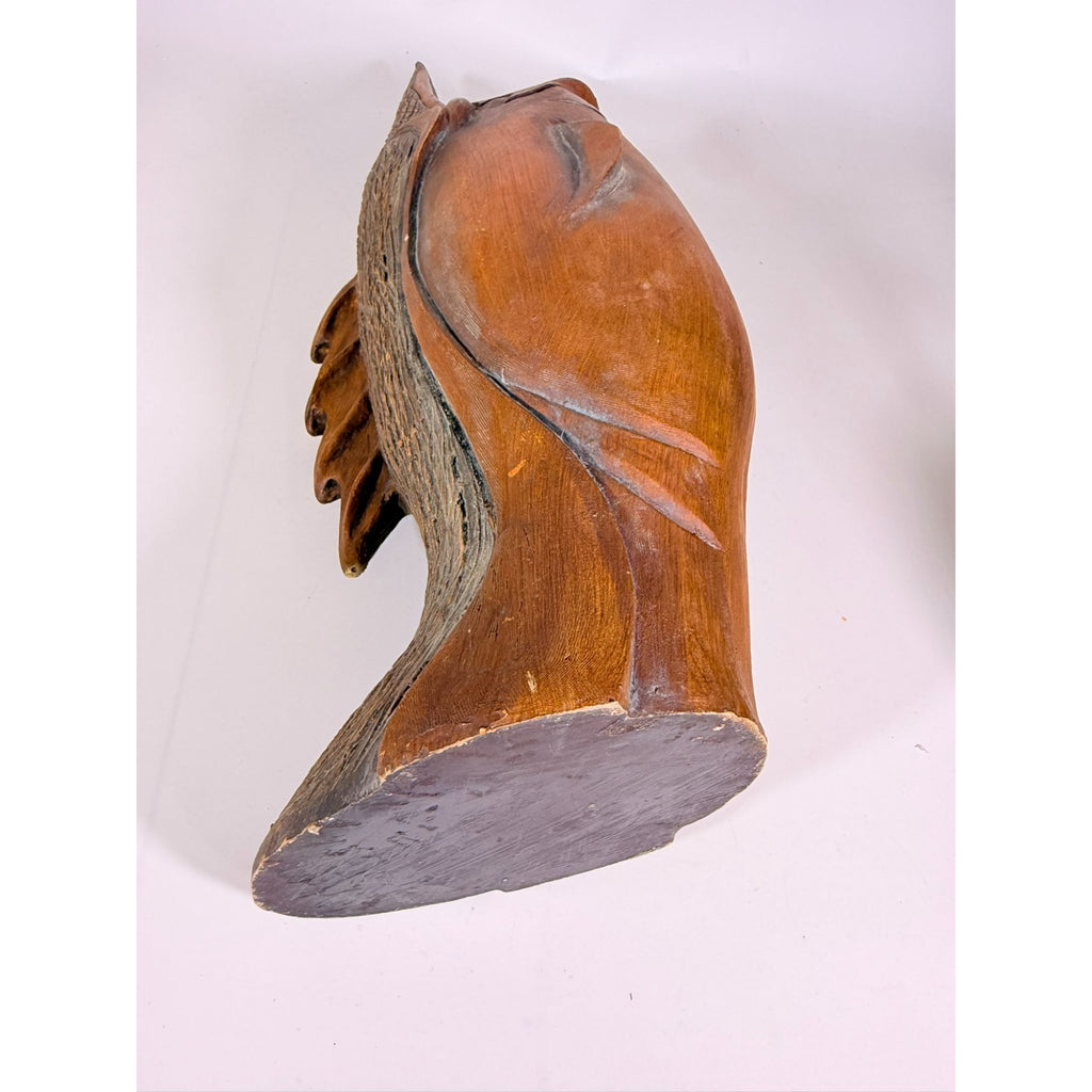 Hand Carved Sculpture Marlin Fish Mid Century Modern Teak Wooden Spearfish Vase Unique Home Decor Decorative Accents Coastal Mancave