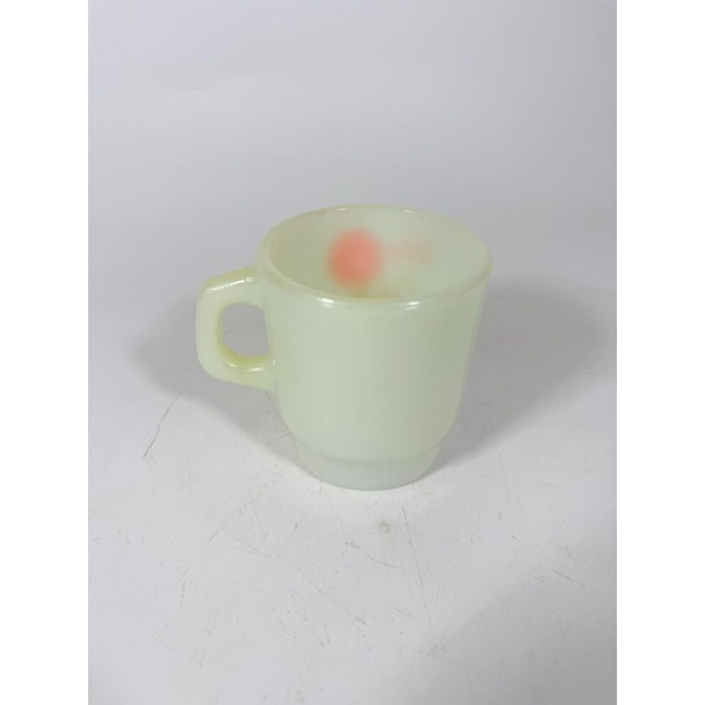 Mug Set 4 Fire King McDonalds Mug Good Morning Coffee Cup Anchor Hocking Milk Glass Collectible Childhood Vintage Golden Arch Sunshine