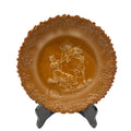 Chocolate Slag Glass Plate Collectible Glassware Antique | McKee Brothers Works | Cameo Serenade Troubadour Collector Plate Wall Decor