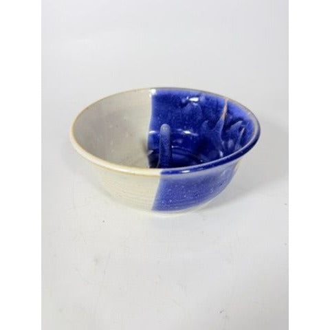Apple Baker Stoneware Pottery Baking Dish Bundt Drip Glaze~Earthtones Blues Studio Potter Signed LMF Kitchenware Cooking