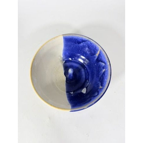 Apple Baker Stoneware Pottery Baking Dish Bundt Drip Glaze~Earthtones Blues Studio Potter Signed LMF Kitchenware Cooking