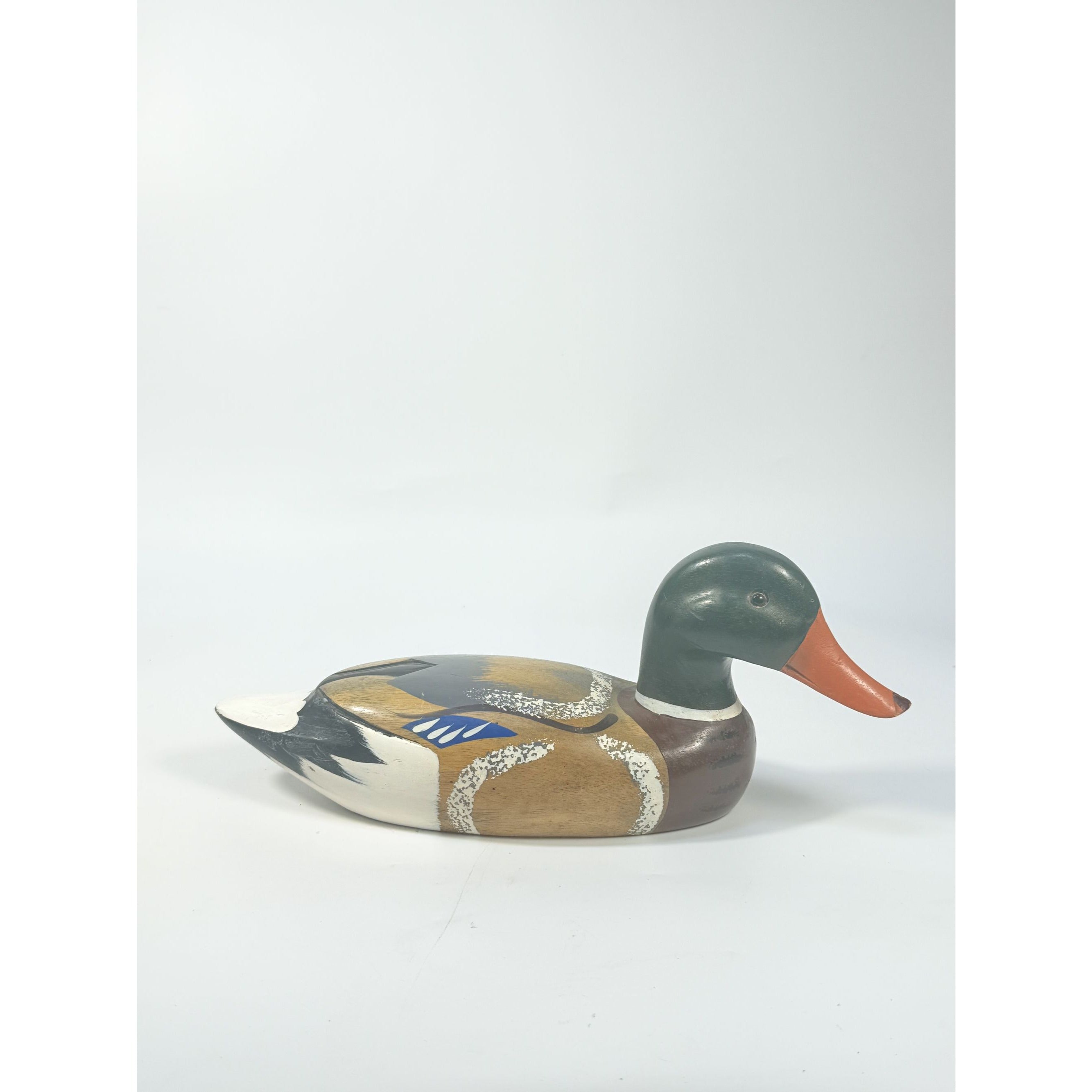Wood Duck Decoy Wildlife Collection Wooden Hand Painted Cottage Cabin Fishing Hunting Grandpa Core Home Shelf Decor Decorative Accent