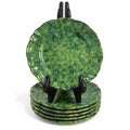 Dessert Appitizer Plates Italian Pottery Cantagalli Florance Italy Green Spongeware Replacement China Wedding Traditional Grand Millenial