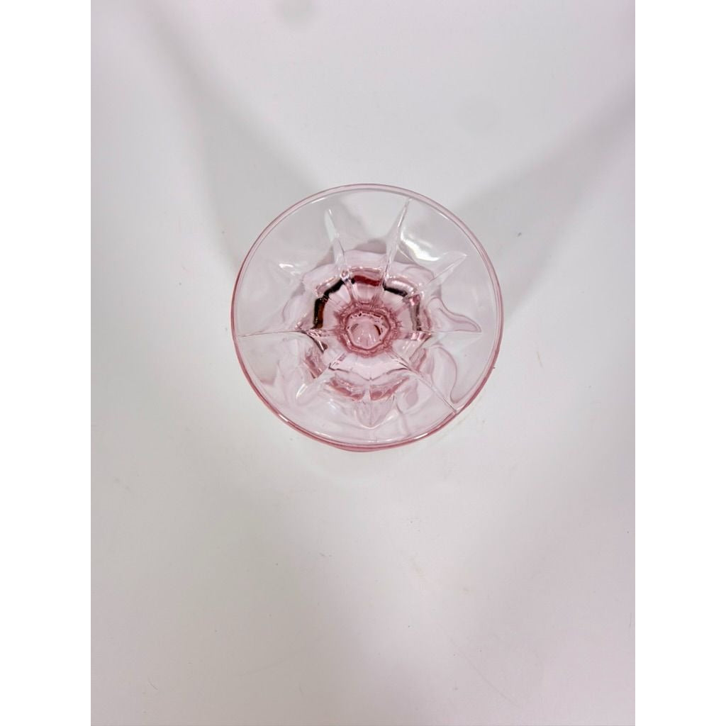 Noritake Pink Swirl Wine Goblets Set 6  Retired Replacement Glassware Stemware Barware Hostess Drinking Glasses