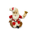 Christmas Santa Claus Figurine Vintage Ceramic  w/ Bell Atlantic Mold Figure 11" Music Box Hand Painted Mid Century Kitchy Jingle Bells