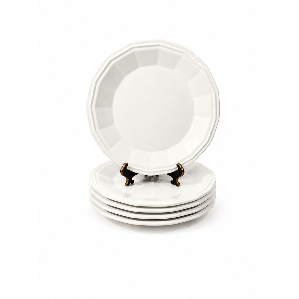 Ironstone Dinner Plates Homer Laughlin White Dover Set 6 Stoneware Traditional Replacement China Vintage