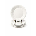 Ironstone Dinner Plates Homer Laughlin White Dover Set 6 Stoneware Traditional Replacement China Vintage