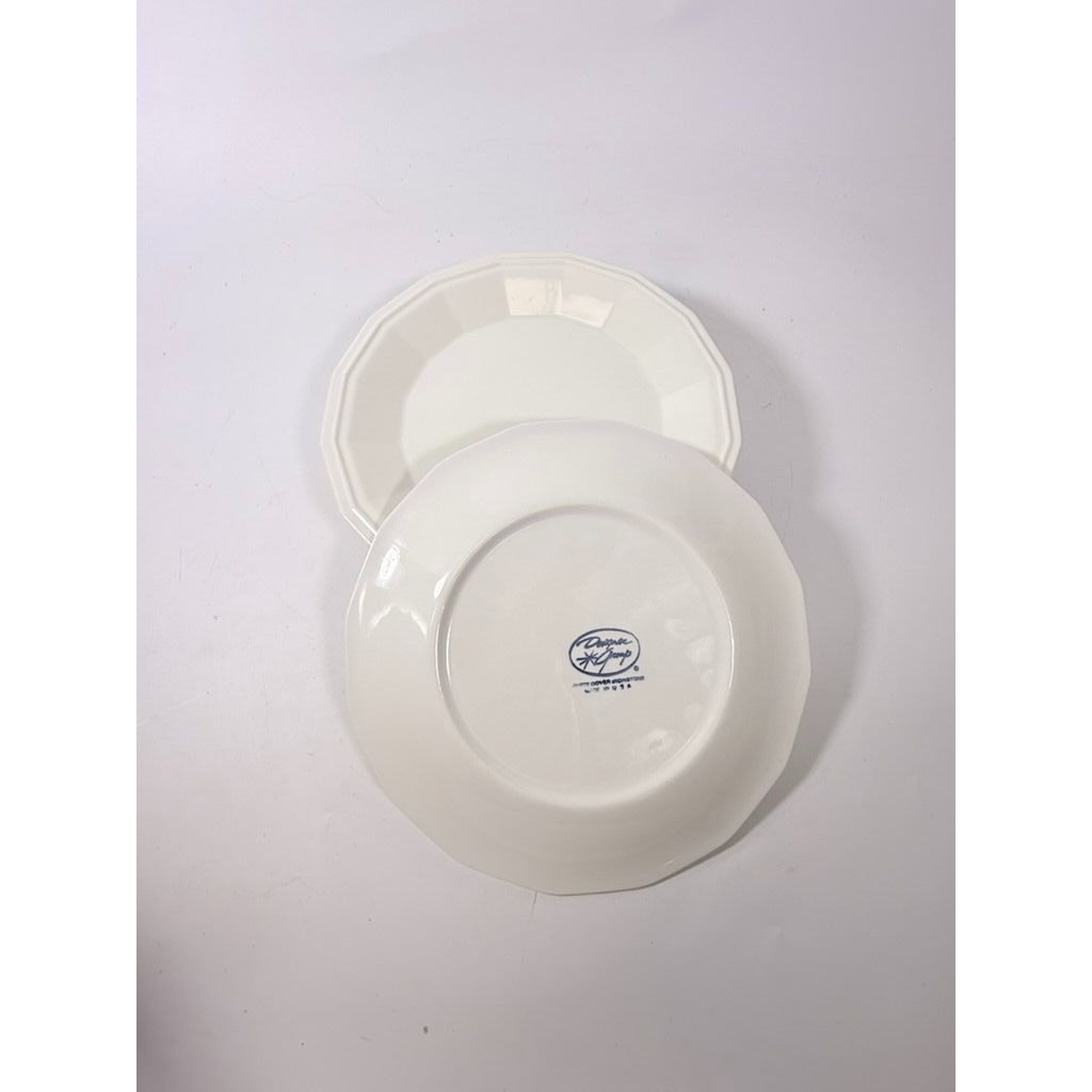 Ironstone Dinner Plates Homer Laughlin White Dover Set 6 Stoneware Traditional Replacement China Vintage