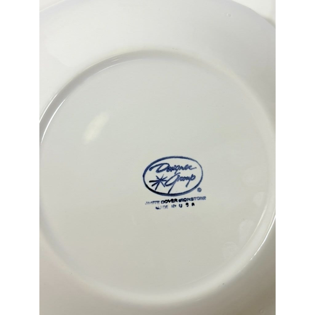 Ironstone Dinner Plates Homer Laughlin White Dover Set 6 Stoneware Traditional Replacement China Vintage
