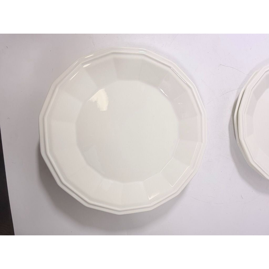 Ironstone Dinner Plates Homer Laughlin White Dover Set 6 Stoneware Traditional Replacement China Vintage