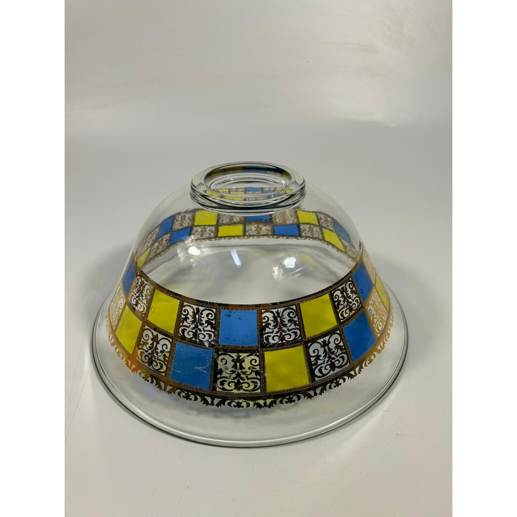 Glass Serving Bowl Culver Rivera 22 KT Gold Vintage Mid Century Yellow Green Retro Serveware Replacement Dining Hostess Gift